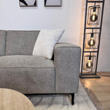 Ecksofa Ravi Chenille meliert grau – links
