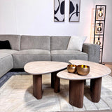 Ecksofa Ravi Chenille meliert grau – links
