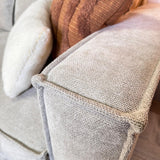 Ecksofa Yara mit Chaiselongue Chenille beige -links 