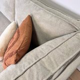 Ecksofa Yara mit Chaiselongue Chenille Beige - rechts 