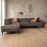 Industrielle Ecksofa anthrazit Eco-Leder Brisbane - links 