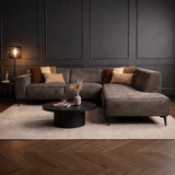 Industrielle Eckbank Anthrazit Eco-Leder Brisbane - rechts 