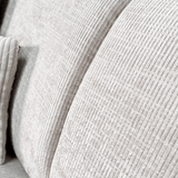Ecksofa beige Chenille-Stoff mit rechter Chaiselongue Manon 