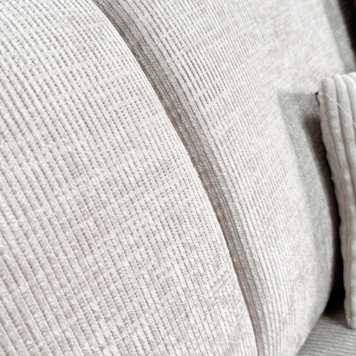 Ecksofa beige Chenille-Stoff mit Chaiselongue links Manon 