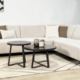 Ecksofa beige Chenille-Stoff mit rechter Chaiselongue Manon 