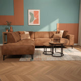 Industrielle Eckcouch Cognac Eco-Leder Brisbane - links 