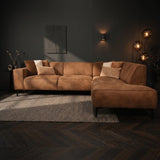Industrielle Eckcouch Cognac Eco-Leder Brisbane - rechts 