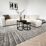 Hoekbank creme super zachte ribstof Gavi - rechts