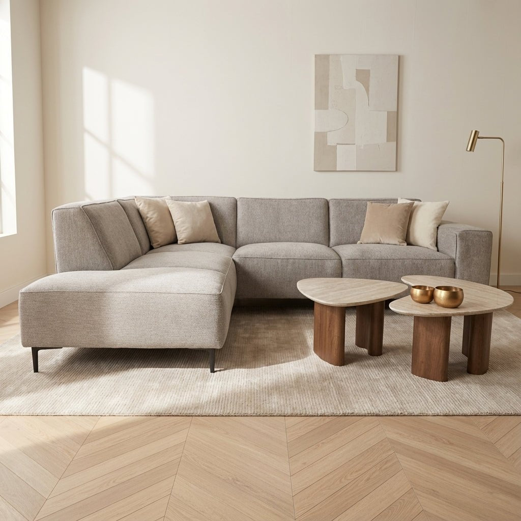 Ecksofa Ravi taupe links | Dimehouse
