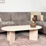 Ecksofa in taupefarbenem Chenille-Stoff mit rechter Chaiselongue Manon 