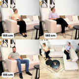 Ecksofa Manon mit Chaise Longue verließ Chenille Taupe
