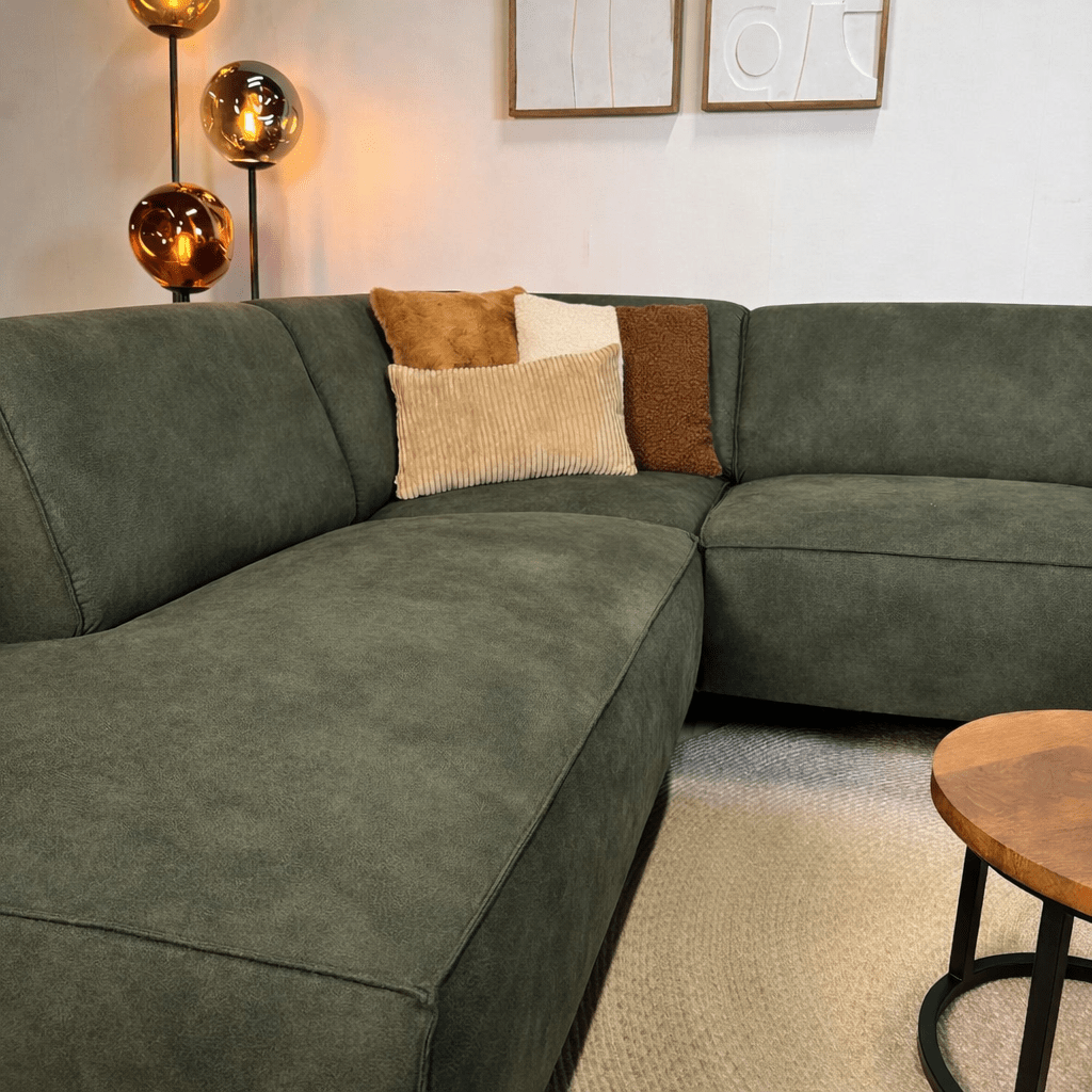 Industrielle Eckcouch Cognac Eco-Leder Brisbane - links 