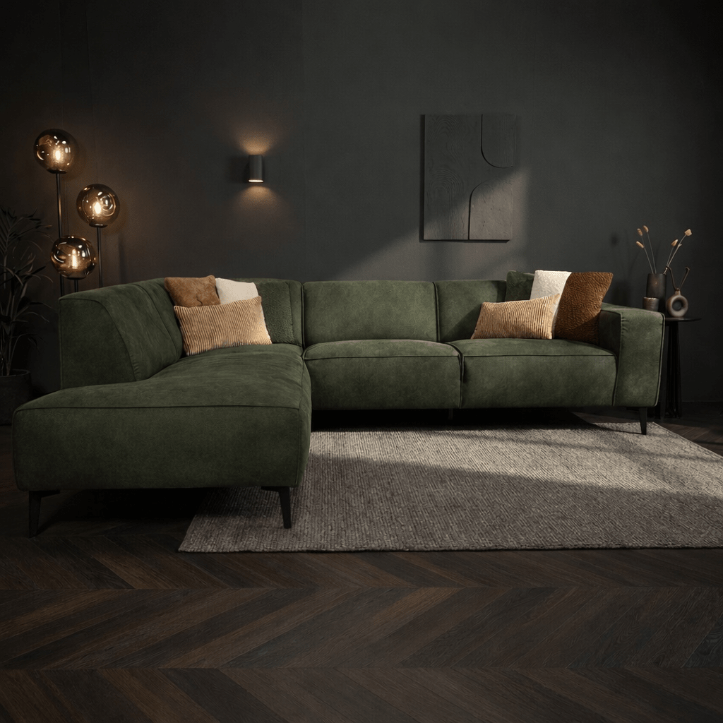 Industrielle Eckcouch Cognac Eco-Leder Brisbane - links 