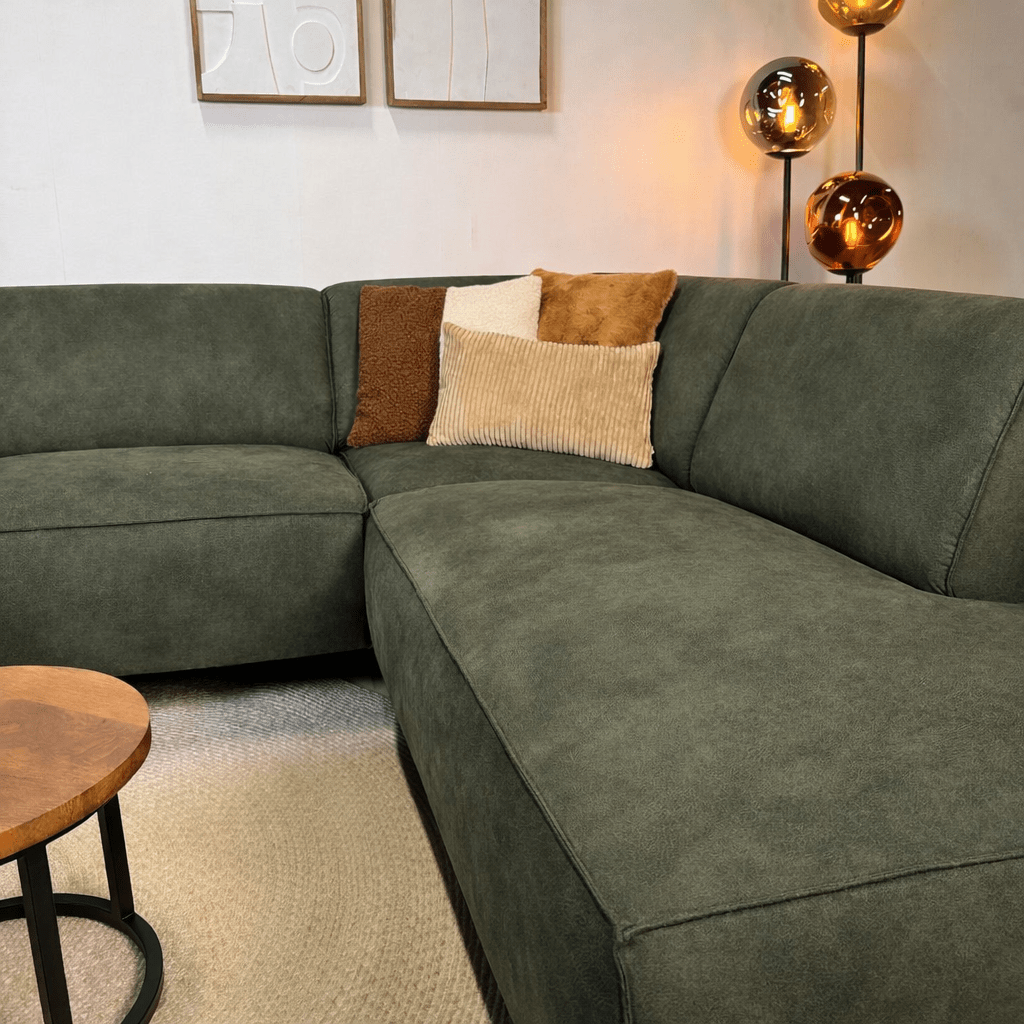 Industrielle Eckcouch Cognac Eco-Leder Brisbane - links 