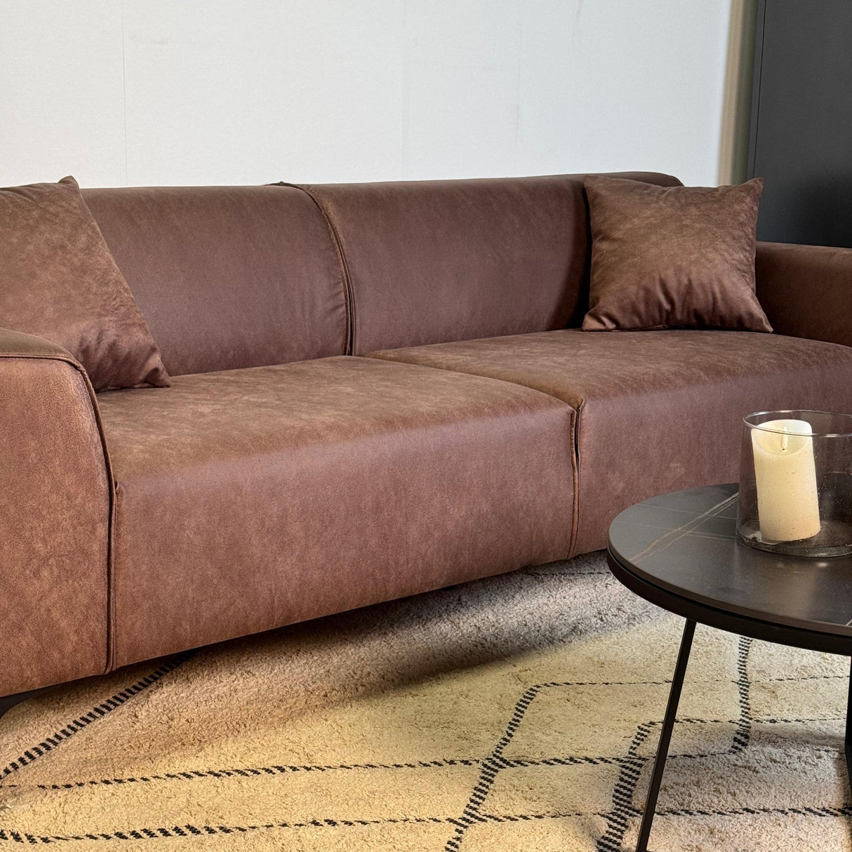 3-Sitzer Sofa Davidson Grün Mikrofaser Stoff 