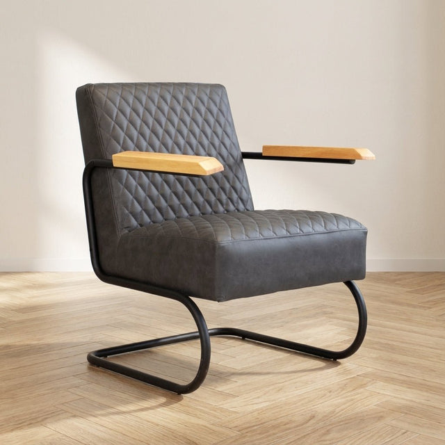 Industriële fauteuil Lars antraciet sfeerfoto in modern interieur