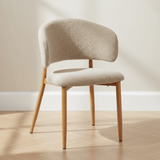 Japandi Eetkamerstoel Yuka Zand - Eikenlook Frame