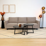 3-Sitzer Sofa Kale Leinenstoff Taupe - bequeme Kissen 