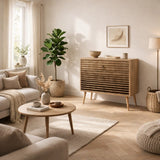 Ladekasten - Ladekast Trio Sonoma Eik Melamine 80x90x40 cm - Dimehouse