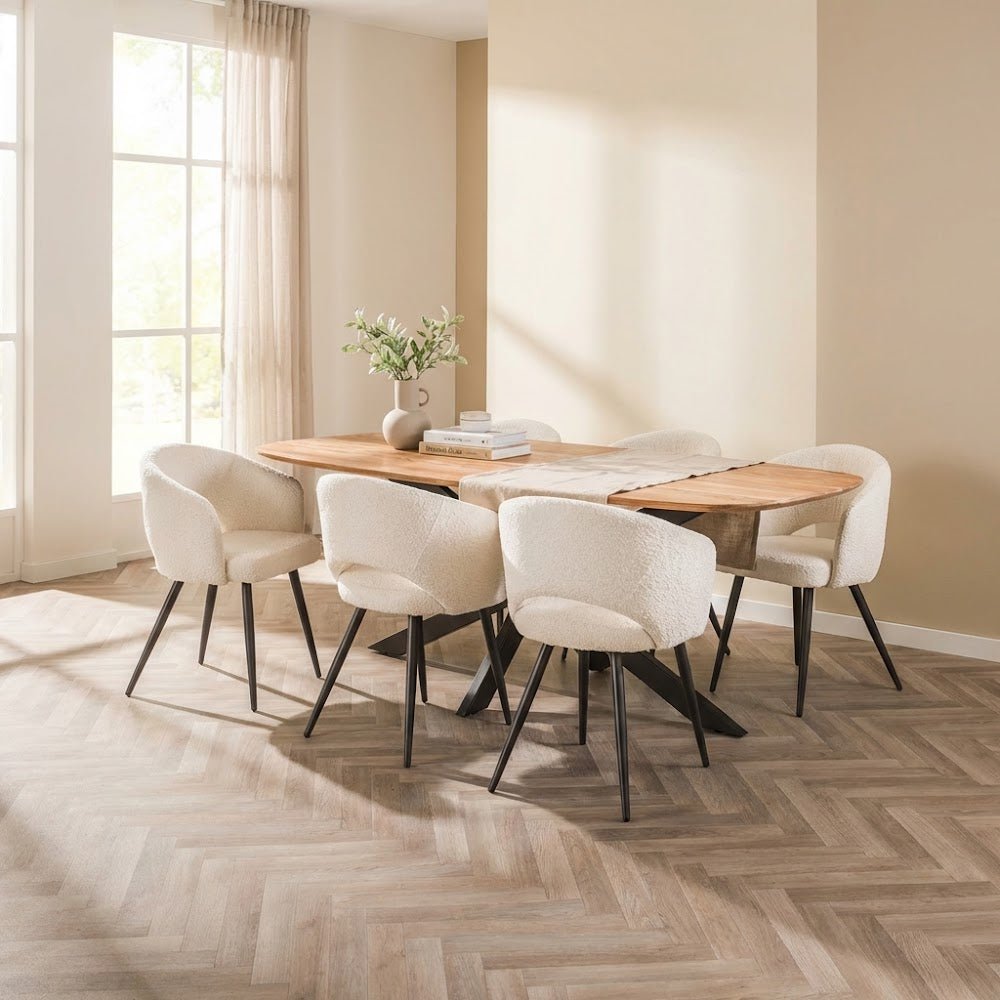 Dänischer ovaler Esstisch Laurie Akazienholz 180x95 cm