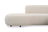 Ecksofa Sophie aus Bouclé in Crème komplett organische Form - Rechts