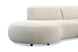 Ecksofa Sophie aus Bouclé in Crème komplett organische Form - Rechts