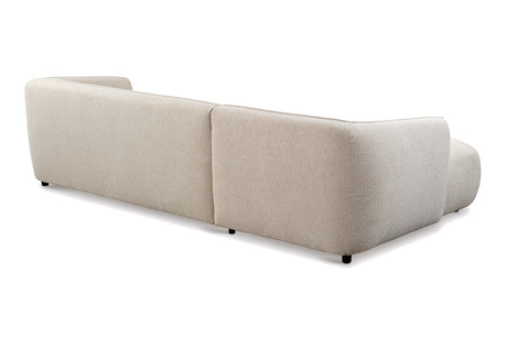 Ecksofa Sophie Links Bouclé Beige - 2,5-Sitzer + Chaiselongue