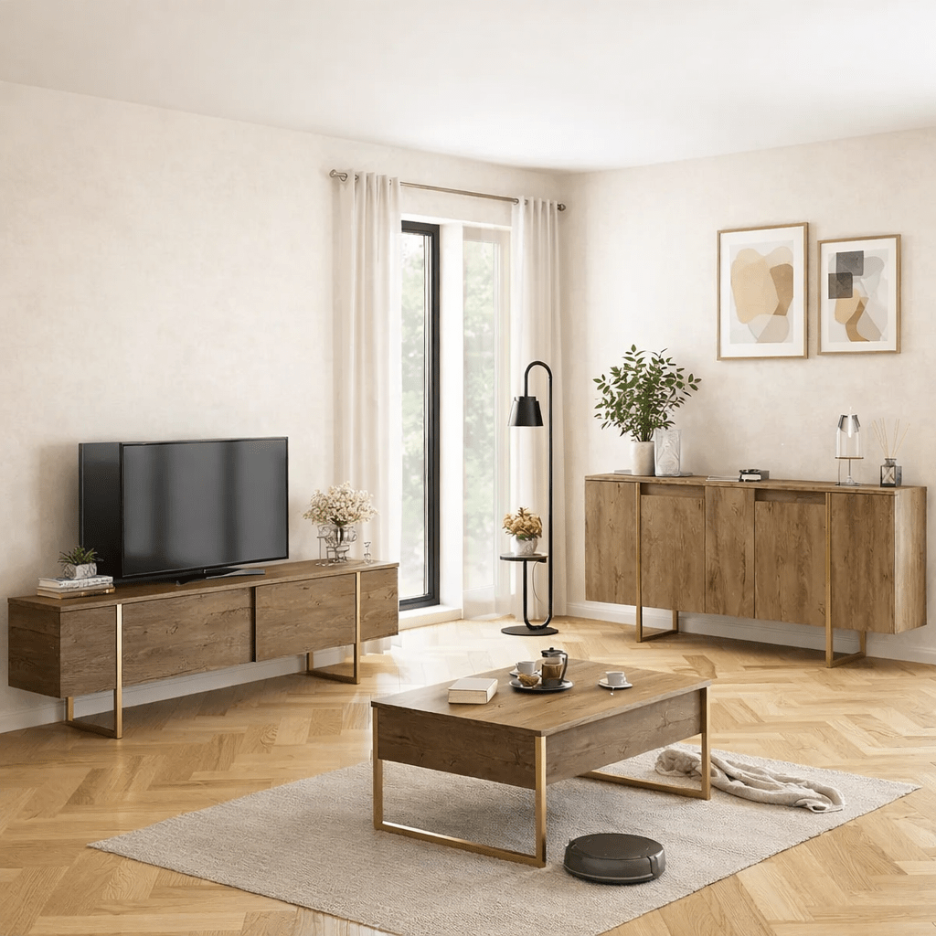 Möbelset Walnuss Luxus