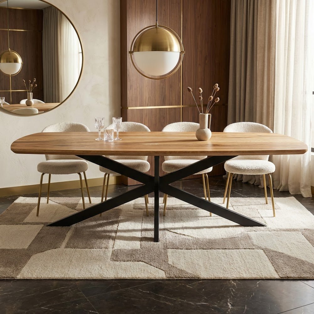 Esstisch Mikkel Eiche Dänisch Oval Matrix Rahmen Groß