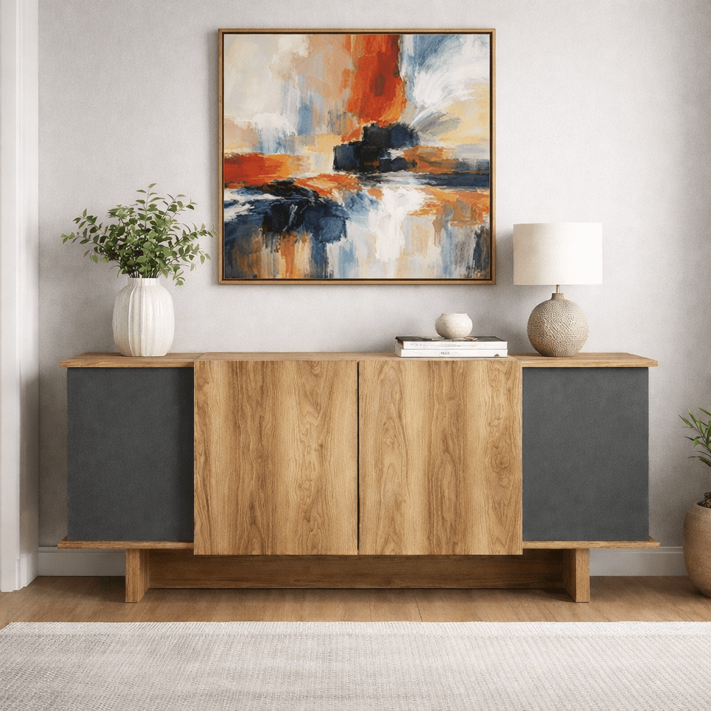 Diana Sideboard 180 cm Anthrazit Walnuss – Dimehouse