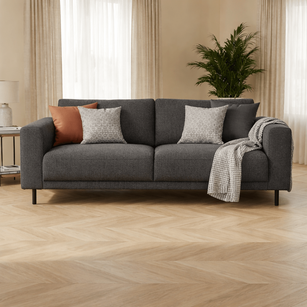 Modernes 2,5-Sitzer-Sofa Anthrazit Stoff Aniko 183x90x78 cm – Dimehouse