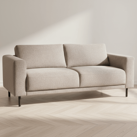 Moderne 2,5-zits Bank Taupe Stof Aniko 183x90x78 cm