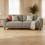Modernes 2,5-Sitzer-Sofa, taupefarbener Stoff, Aniko, 183 x 90 x 78 cm