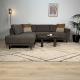 Modernes 3-Sitzer Ecksofa links anthrazit Stoff Aniko mit Liege 240x197x78 cm