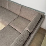 Modernes 3-Sitzer Ecksofa Rechts Taupe Stoff Aniko mit Liege 240x197x78 cm