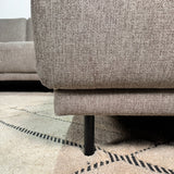 Modernes 3-Sitzer Ecksofa Rechts Taupe Stoff Aniko mit Liege 240x197x78 cm