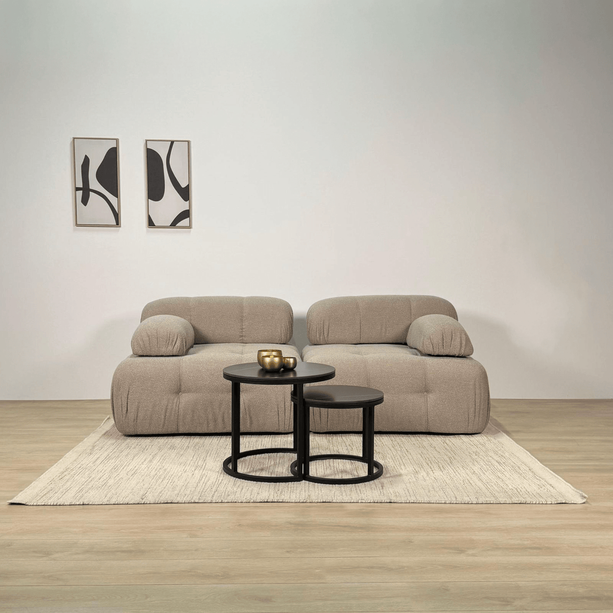 Modulare Bank 2-Sitzer Doeblo Beige