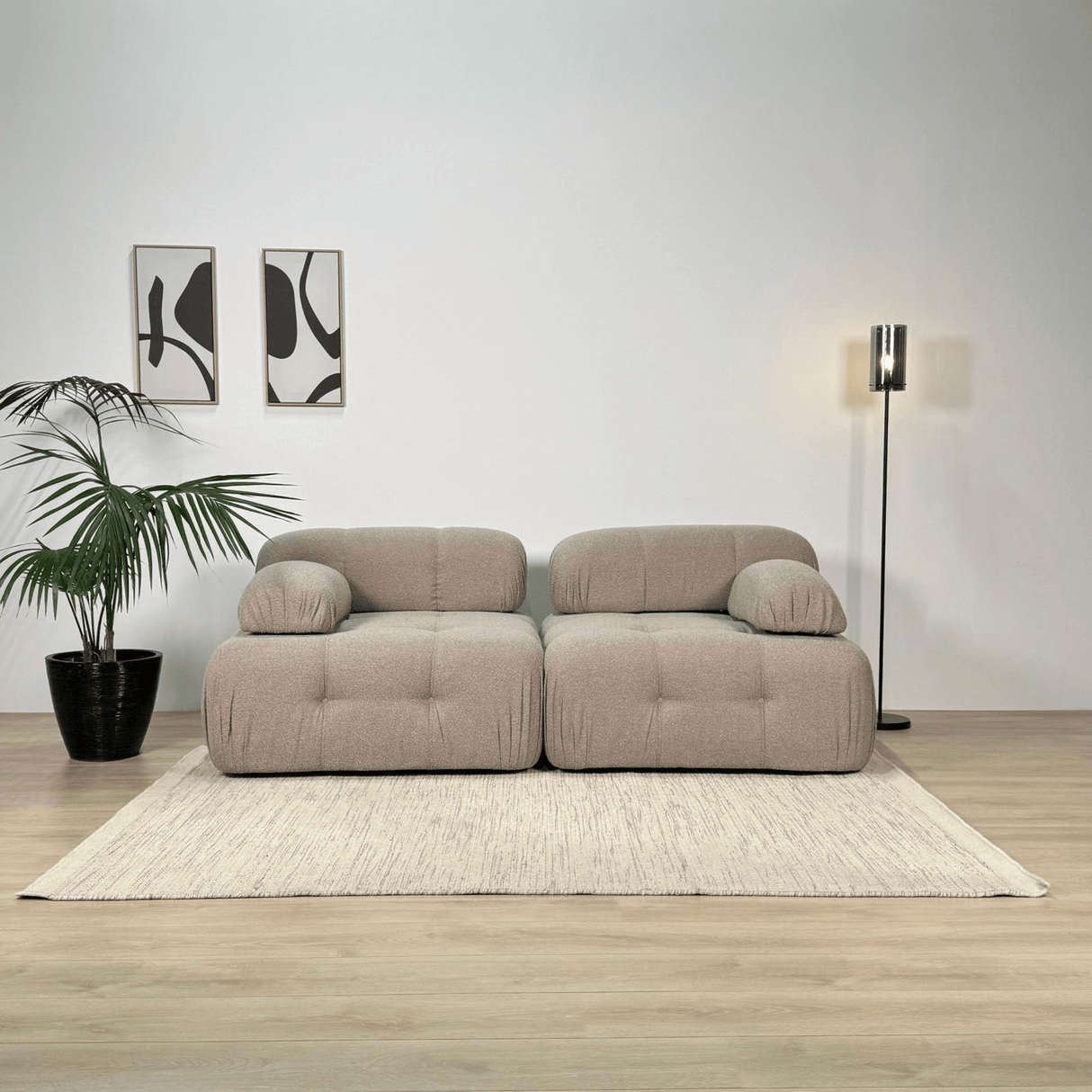 Modulare Bank 2-Sitzer Doeblo Beige