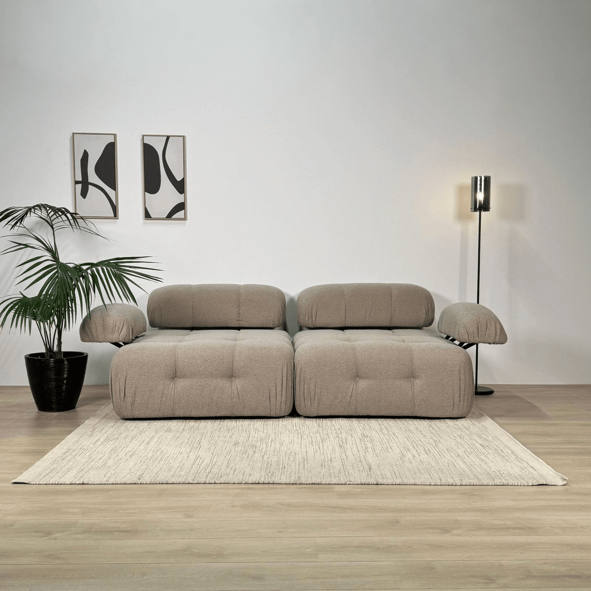 Modulare Bank 2-Sitzer Doeblo Beige