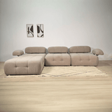 Modulare Bank 3sitzer mit Hocker Doeblo Beige
