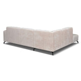 Ecksofa Manon mit Chaise Longue verließ Chenille Beige