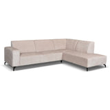 Ecksofa Manon mit Chaise Longue auf der rechten Chenille Beige