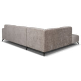 Ecksofa Manon mit Chaise Longue auf der rechten Chenille Taupe