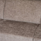 Ecksofa Manon mit Chaise Longue verließ Chenille Taupe