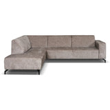 Ecksofa Manon mit Chaise Longue verließ Chenille Taupe