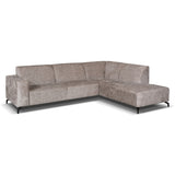 Ecksofa Manon mit Chaise Longue auf der rechten Chenille Taupe