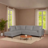 Ecksofa Yara mit Chaise Longue ließ Chenille Gray links