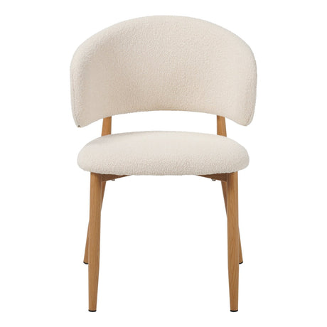 Japandi Esstuhl Yuka Beige - Eichenoptik Rahmen