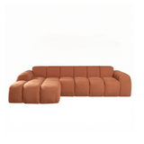 Banken-Ecksofa mit Lounge-Käufer Bouclé Stoff - Streifen - links - Brix -Dimehouse