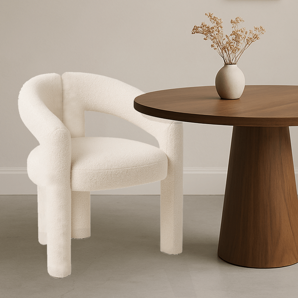 Design Esszimmerstuhl Ivor Bouclé Maro - Vollständig Stoff 